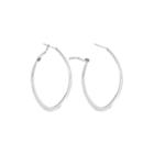 Stainless Steel Oval 40mm Hoop Earrings