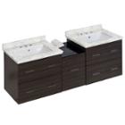 61.5-in. W Wall Mount Dawn Grey Vanity Set For 3h8-in. Drilling Bianca Carara Top White Um Sink