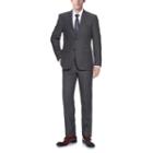 Verno Men's Dark Grey Classic Fit Italian Styled Two Piece Suit