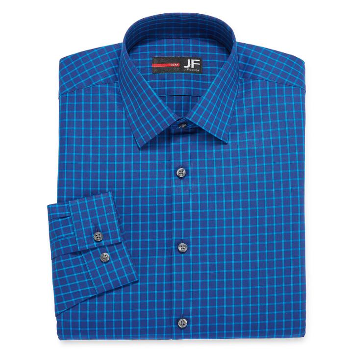 Jf J. Ferrar Long-sleeve Cotton Stretch Dress Shirt - Slim Fit