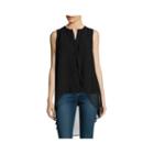 A.n.a Chiffon Overlay Button-front Tank Top