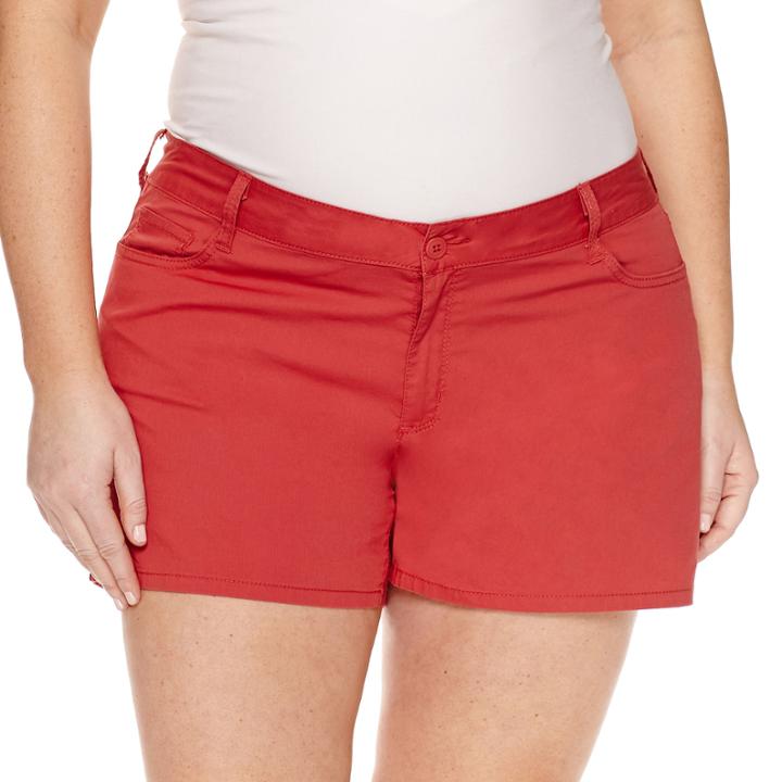 City Streets Midi Shorts-juniors Plus