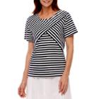 Alfred Dunner Lady Liberty Short Sleeve Stripe T-shirt