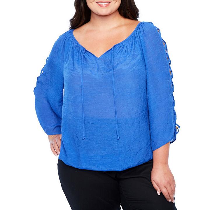 Alyx Long Sleeve Peasant Top - Plus