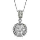 Womens 1 1/4 Ct. T.w. Genuine White Diamond Pendant Necklace
