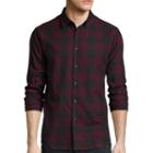No Retreat Long-sleeve Plaid Button-up Woven Shirt
