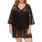 A.n.a V-neck Crochet Coverup - Plus
