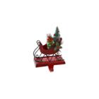 Kurt Adler 6 Red Tin Glitter Sleigh Stocking Hanger