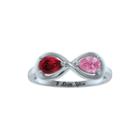 Personalized Infinity Symbol Birthstone Ring