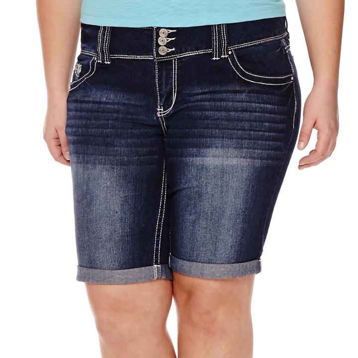 Amethyst Avery Bermuda Shorts - Juniors Plus