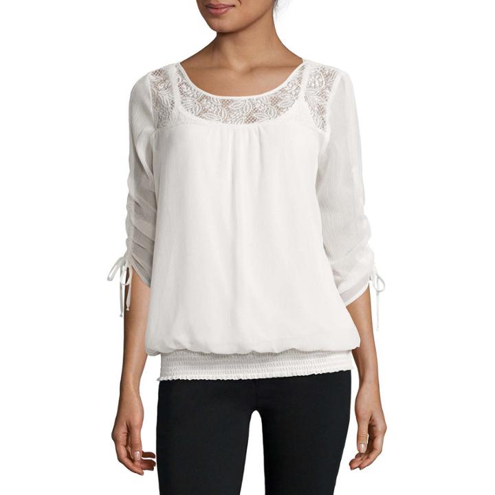 Alyx 3/4-sleeve Smock-bottom Top
