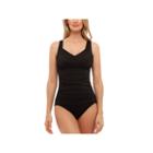 St. John's Bay Solid Allover Control Shirred One Piece