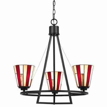 Mosaics 24.75 Inch Tall Iron Chandelier In Darkbronze Finish