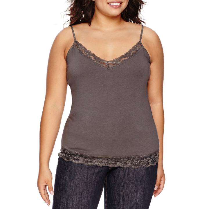 Arizona Lace-trim Cami - Juniors Plus
