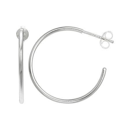 Sterling Silver 25mm C-hoop Earrings