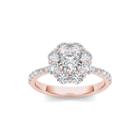 1 3/4 Ct. T.w. Diamond 14k Rose Gold Engagement Ring