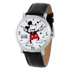 Disney Mickey Mouse Mens Black Strap Watch-wds000610