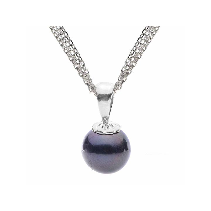 Genuine Tahitian Pearl 14k White Gold Drop Pendant Necklace