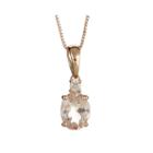 Limited Quantities Genuine Morganite And Diamond-accent Pendant Necklace