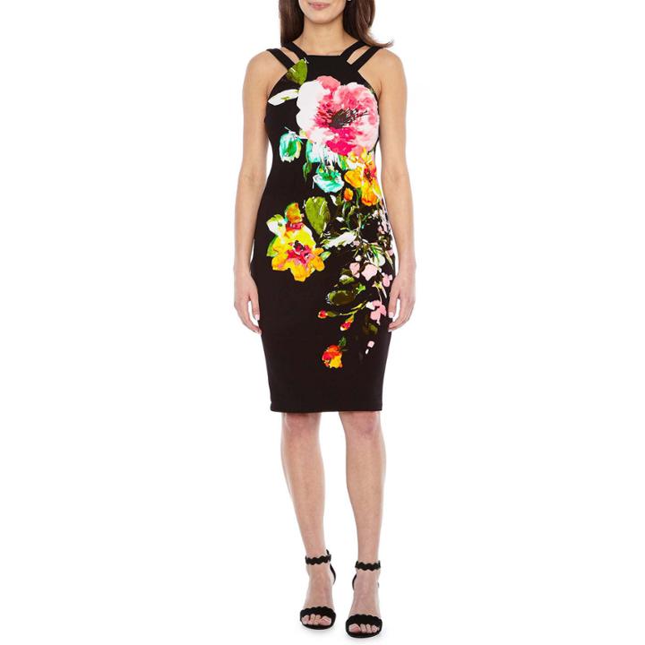 Premier Amour Sleeveless Floral Bodycon Dress