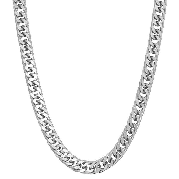 Sterling Silver Semisolid Curb 18 Inch Chain Necklace