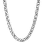 Sterling Silver Semisolid Curb 18 Inch Chain Necklace