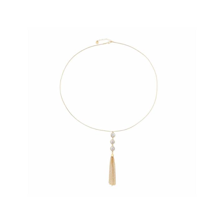 Monet Jewelry Womens Trpldrp Tssl Crysgld