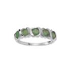 Color-enhanced Emerald Sterling Silver Ring