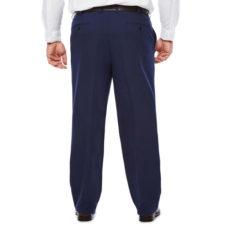 Jf Dark Blue Texture Ff Pant-big And Tall