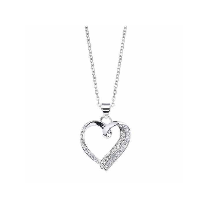 Sparkle Allure Womens White Brass Pendant Necklace