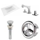 35.5-in. W 3h8-in. Ceramic Top Set In White Color- Cupc Faucet Incl. - Overflow Drain Incl.