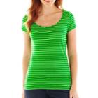 Liz Claiborne Short-sleeve Striped Tee