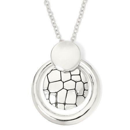 Liz Claiborne Antiqued Silver-tone Pendant Necklace