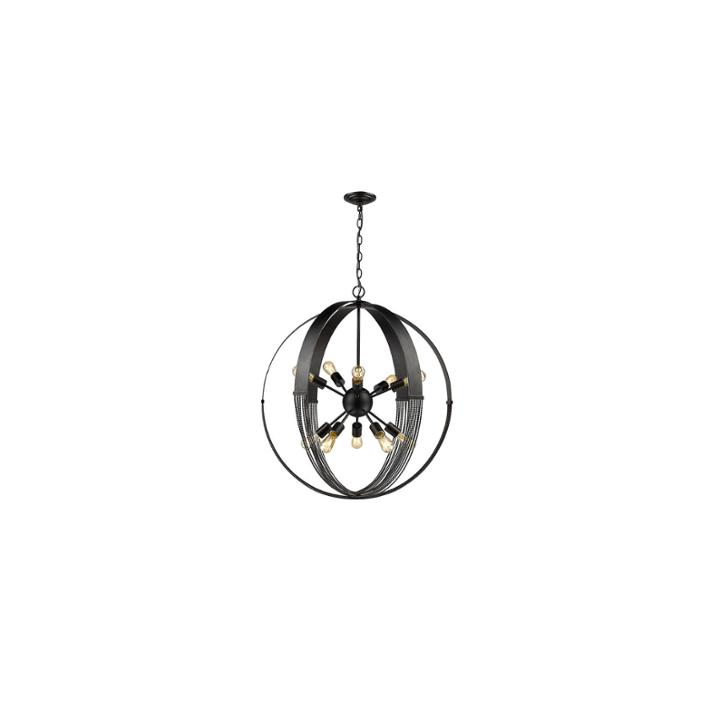 Carter 10-light Pendant In Aged Bronze