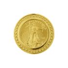 14k Yellow Gold 1/10 Oz. Liberty Dollar Coin Ring