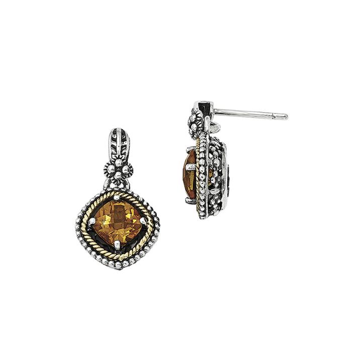 Shey Couture Genuine Citrine Sterling Silver Earrings