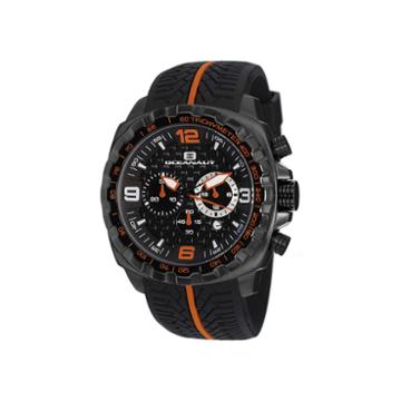 Oceanaut Racer Mens Black Silicone Strap Watch
