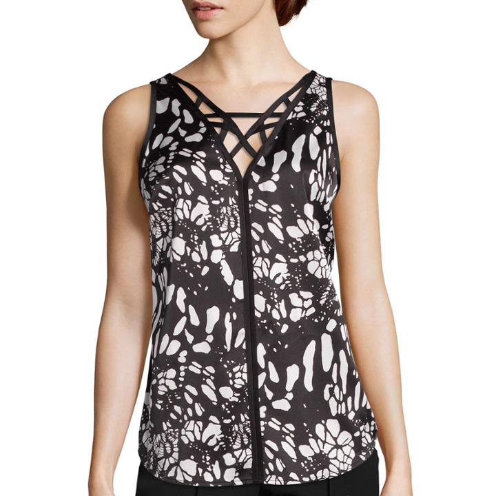 Nicole By Nicole Miller Self Trim Tank Top