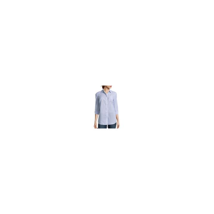 Stylus&trade; Long-sleeve Back-pleat Oversized Shirt