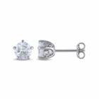 Laura Ashley Genuine Blue Aquamarine 6.8mm Stud Earrings