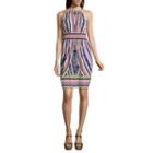 London Times Sleeveless A-line Dress-petites