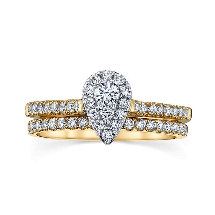 Sirena Womens 5/8 Ct. T.w. Genuine White Diamond 14k Gold Engagement Ring
