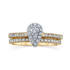 Sirena Womens 5/8 Ct. T.w. Genuine White Diamond 14k Gold Engagement Ring