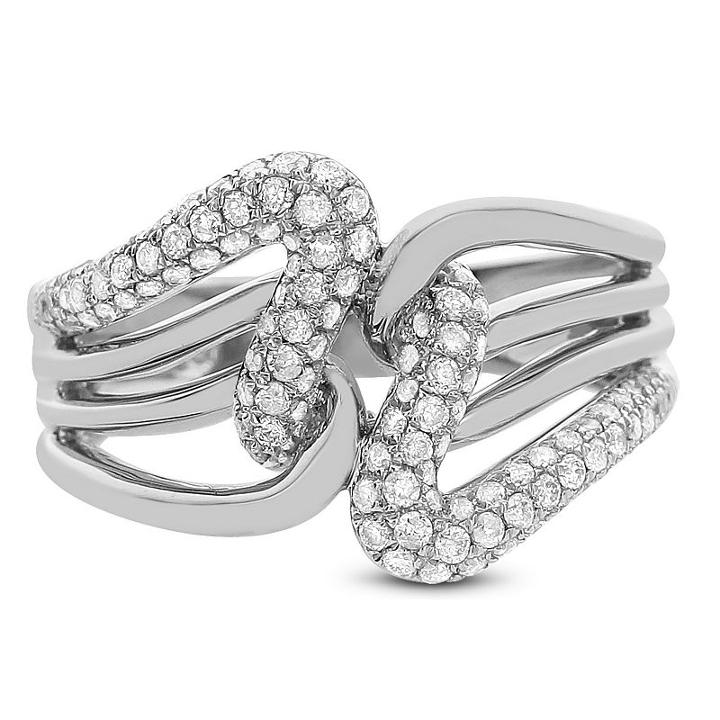Womens 5/8 Ct. T.w. Diamond White 14k White Gold Cocktail Ring