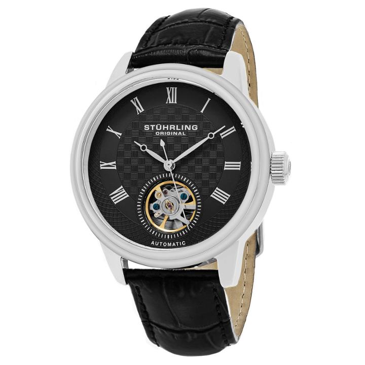 Stuhrling Mens Black Strap Watch-sp15815