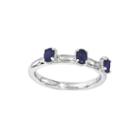 Personally Stackable Lab-created Sapphire 3-stone Ring