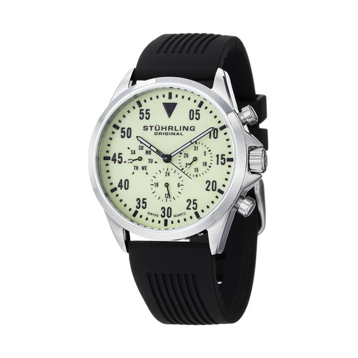 Stuhrling Mens Black Strap Watch-sp14969