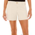 Liz Claiborne Mid-rise Twill Shorts - Tall