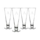 Cathy's Concepts Set Of 4 Personalized Classic Pilsner Glasses