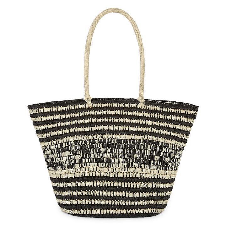 St. John's Bay Straw Multi Color Tote Bag